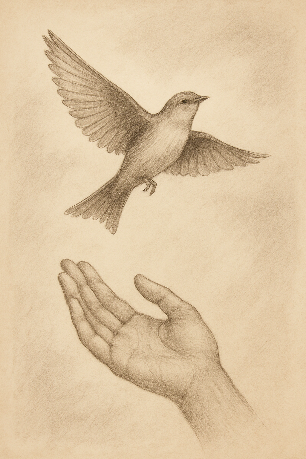 Vogel aus der Hand